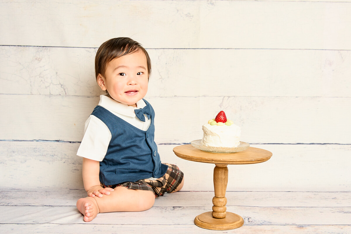 1歳誕生日の赤ちゃん写真
