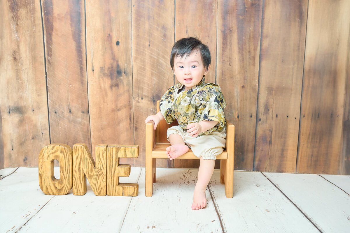 1歳誕生日の記念撮影